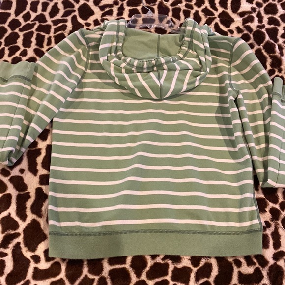 Hollister, green/white jacket with zipper and hoodie, XL - Picture 4 of 5